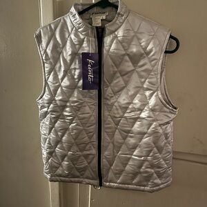 Dell Silver Quilted Kids Vest